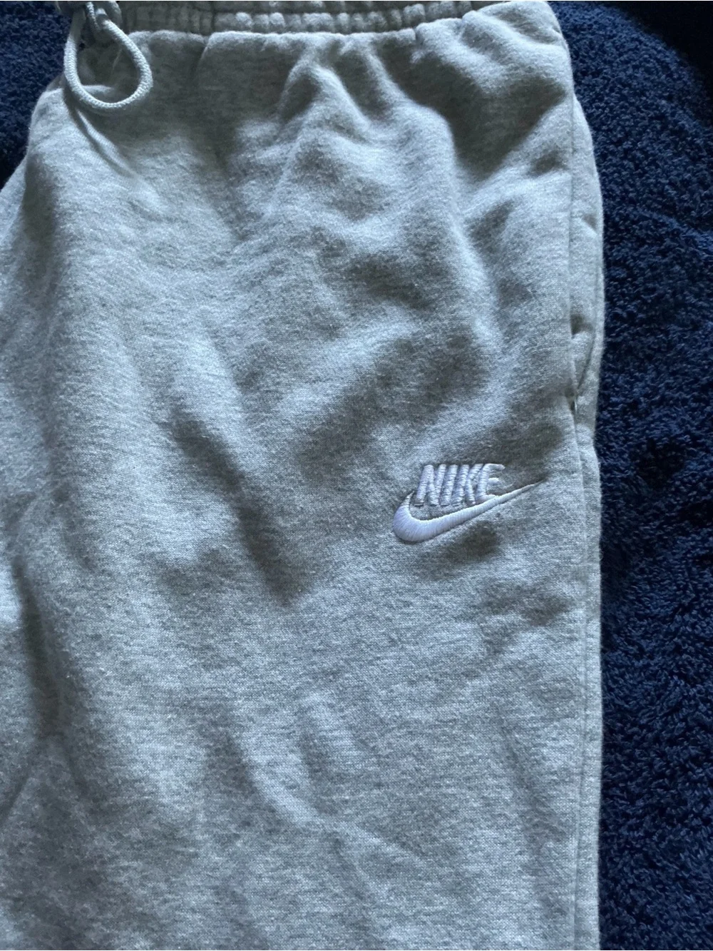 Nike Gray Embroidered Swoosh Joggers